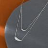 New 925 Sterling Silver Double-Layer Zirconia Necklace: Minimalist Choker—Perfect Birthday Gift for Women, Exquisite Jewelry