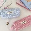Retro Leopard Print Women's Plush Makeup and Toiletry Bag - Portable Pencil Case