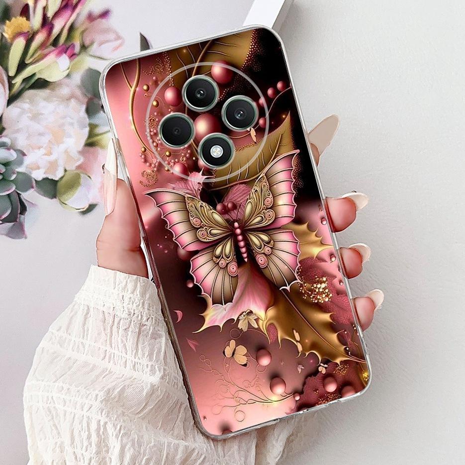 For Oppo Reno 12F 4G Case CPH2687 Stylish Butterfly Painted Cover Soft Silicone Case For Oppo Reno12 F Reno 12 FS Reno12F Bumper