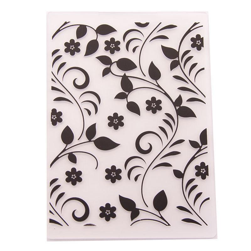 Forest Tree Leaf Branch Plastic Embossing Folder for Scrapbooking DIY Photo Album Card Decor Art Template Vine Rattan Lace Frame