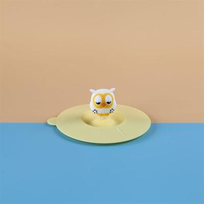 Three-part Color-coordinated Cute Figurine Silicone Cup Lid, Water Cup, Multi-purpose Silicone Water Cup