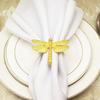 6 Pieces Napkin Ring Metal Iron Insect Decorative Towel Buckle Holder Portable Festival Restaurant Dining Room Decoration