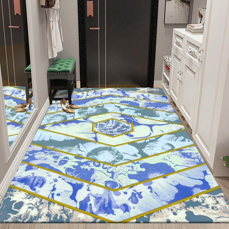 Nordic Style Floor Mat Door Mat Home Bedroom Living Room Bathroom Non-slip Absorbent Machine Washable Carpet Mat
