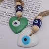 Evil Eye Heart Hand Woven Rope Wall Hanging Fashion Car Key Ring Decorated Living Room Wall Hanging Car Accessories