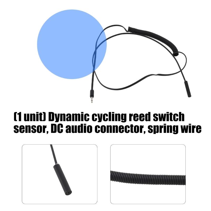 Music Extension Cord Exercise Bike Sensors Cable With Reinforced Spring Design Perfect For Spin Bike Fitness Equipment