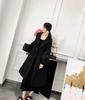 Hepburn-Style Slim-Fit Long Black Dress - Cinched Waist, Elegant Spring/Autumn 2026