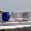Heat-Resistant Big Belly Ball Glass Cup 400ml Creative Cute Contrasting Color Water Coffee Juice Milk Smoothie Wine Gift
