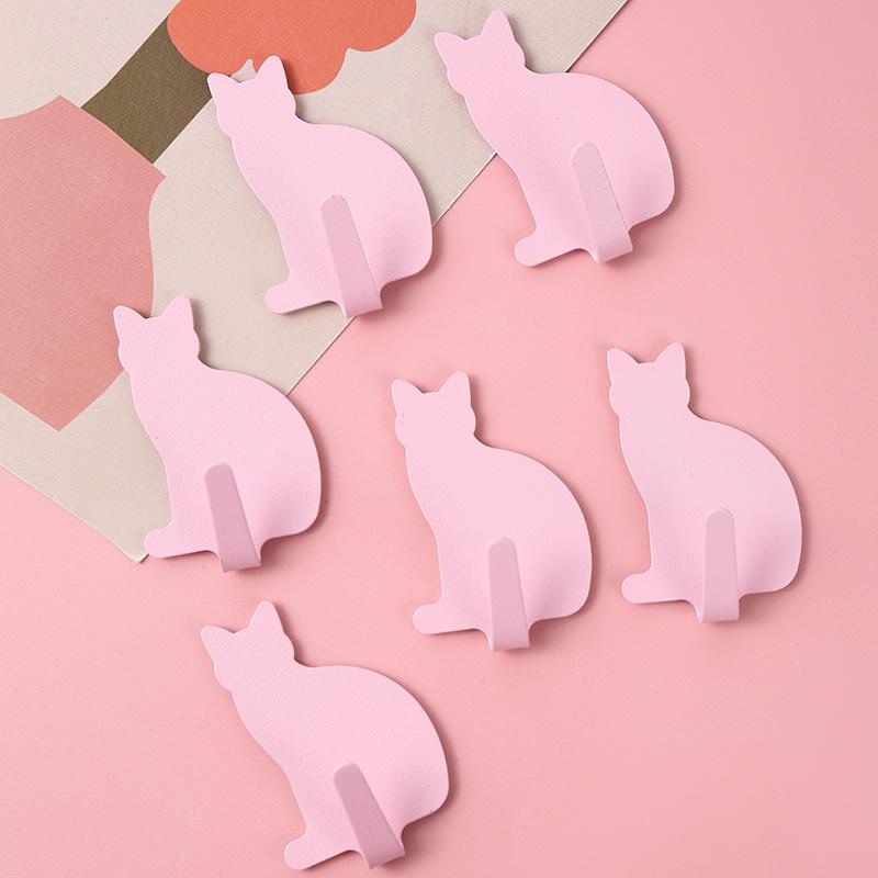 

Adhesive Metal Cat Wall Hook for Kitchen, Bathroom, or Door.