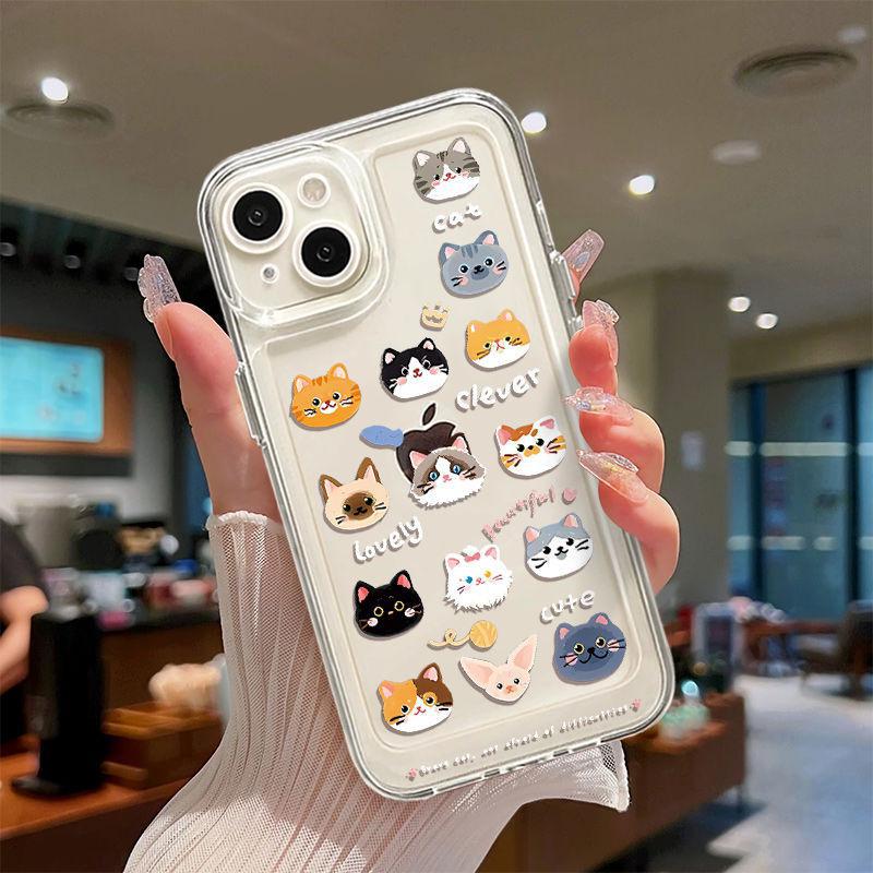 Applicable to iPhone11promax Apple phone case Huawei cartoon transparent 11r anti-drop 11pro dog cat