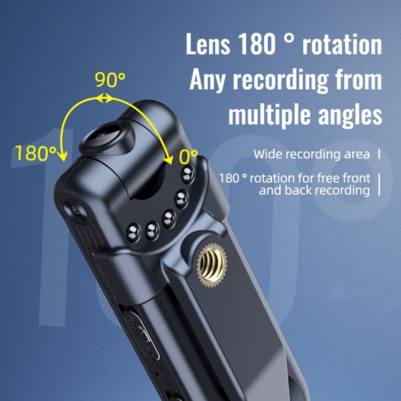 -1080p Camera With Back Clip Portable Digital Video Recorder Police Body Cam Infrared Night Vision Small Bike Camcorder