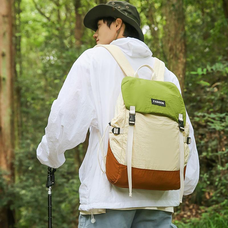 Schoolbag Mori Ins New High-value Fresh and Sweet Contrasting Color Splicing Backpack Couple Lightweight Large-capacity Backpack
