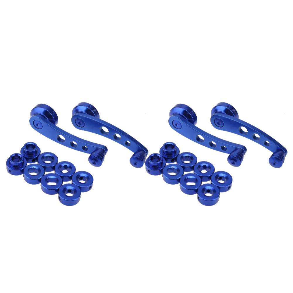 1/2 Set 2 Bucăți din aliaj de aluminiu universal pentru mânerul ferestrei auto, înlocuire, roșu, albastru, argintiu și negru