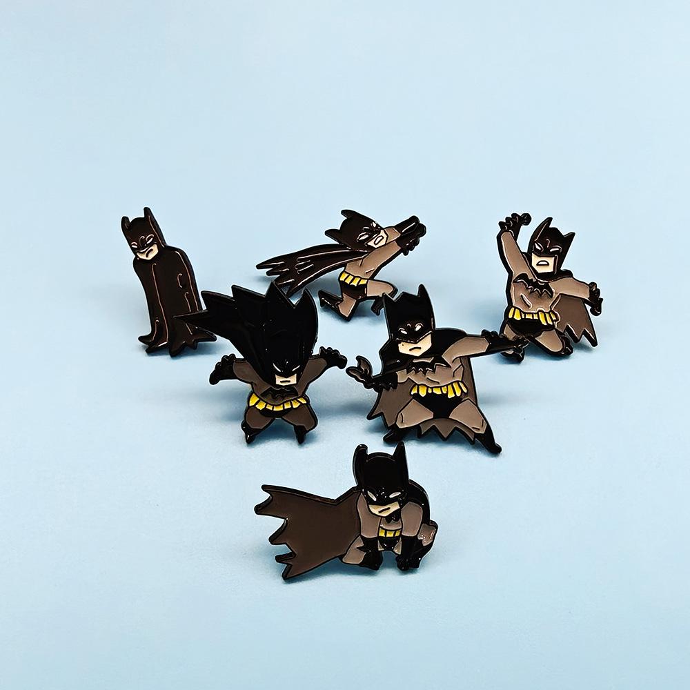 Classic Batman Cartoon Brooch – Superhero Badge and Anime Accessory