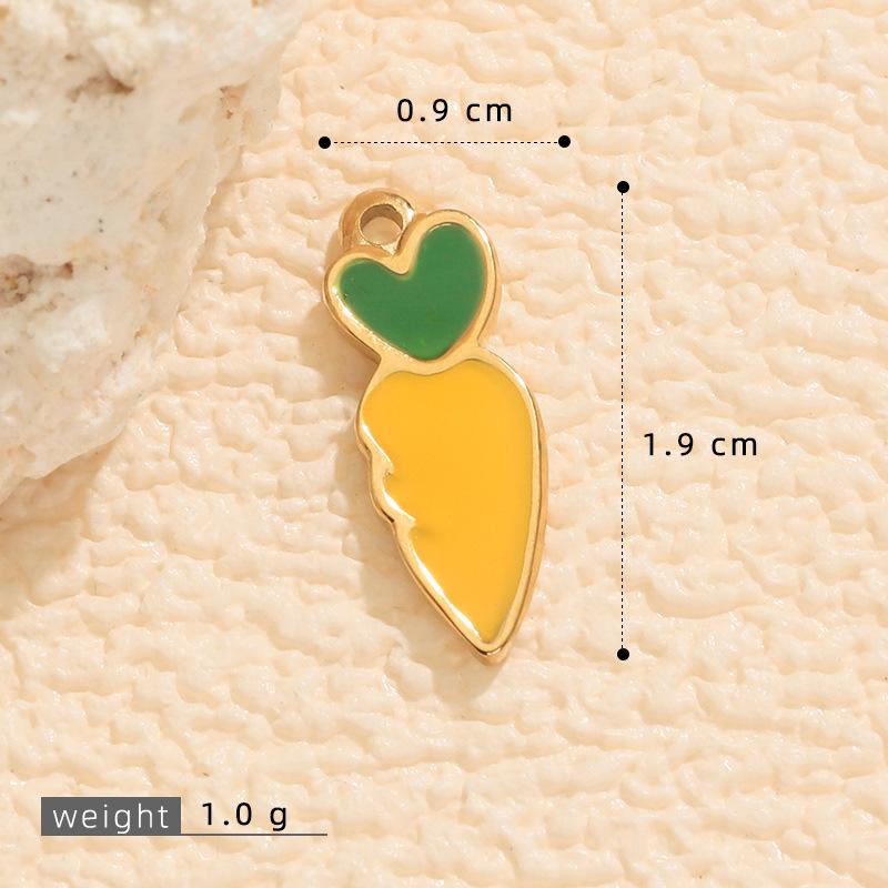 DIY Fruit Charm Bracelet Set: 18K Gold-Plated Zircon Cherry, Strawberry, Banana Earrings, Bracelets, Necklace Accessories.