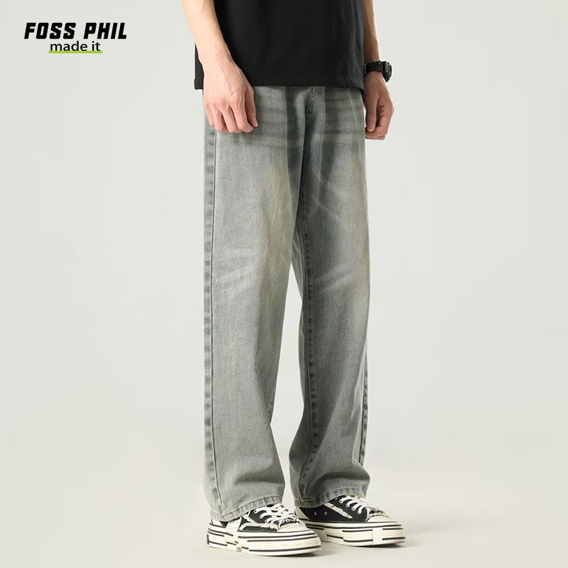 Foss Phil Pánské volné džíny s rovnými nohavicemi