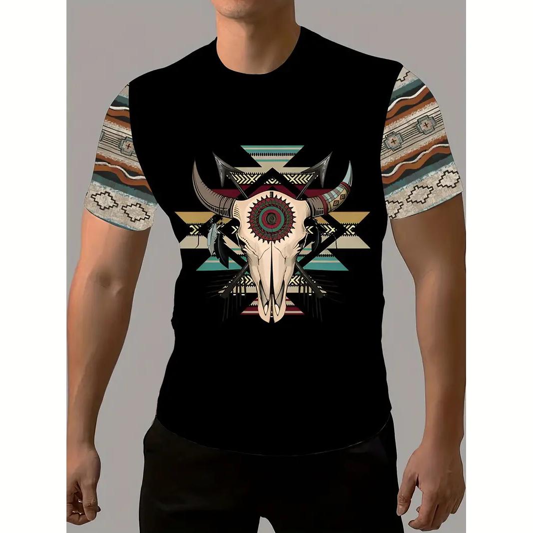 

Летняя винтажная мужская футболка, повседневная футболка с коротким рукавом, мультяшный принт с животными, 3D-футболка, уличная спортивная мужская одежда больших размеров 5XL