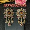Medieval Vintage Western Antique Jewelry Florence Cameo Court Style Vintage Stud Earrings Brooch Set