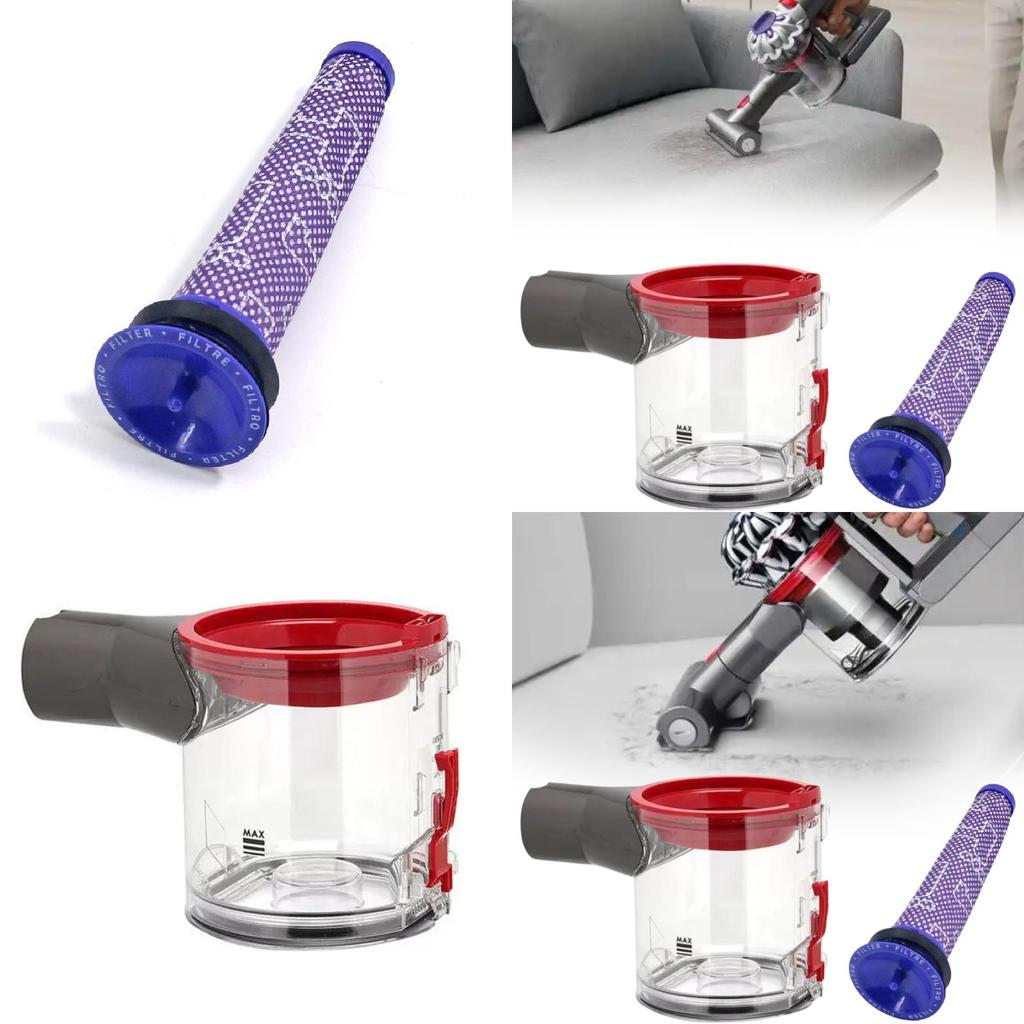 Pour aspirateur Dyson V7 V8 Sv10 Sv11 Accessoire Bac à poussière Élément filtrant