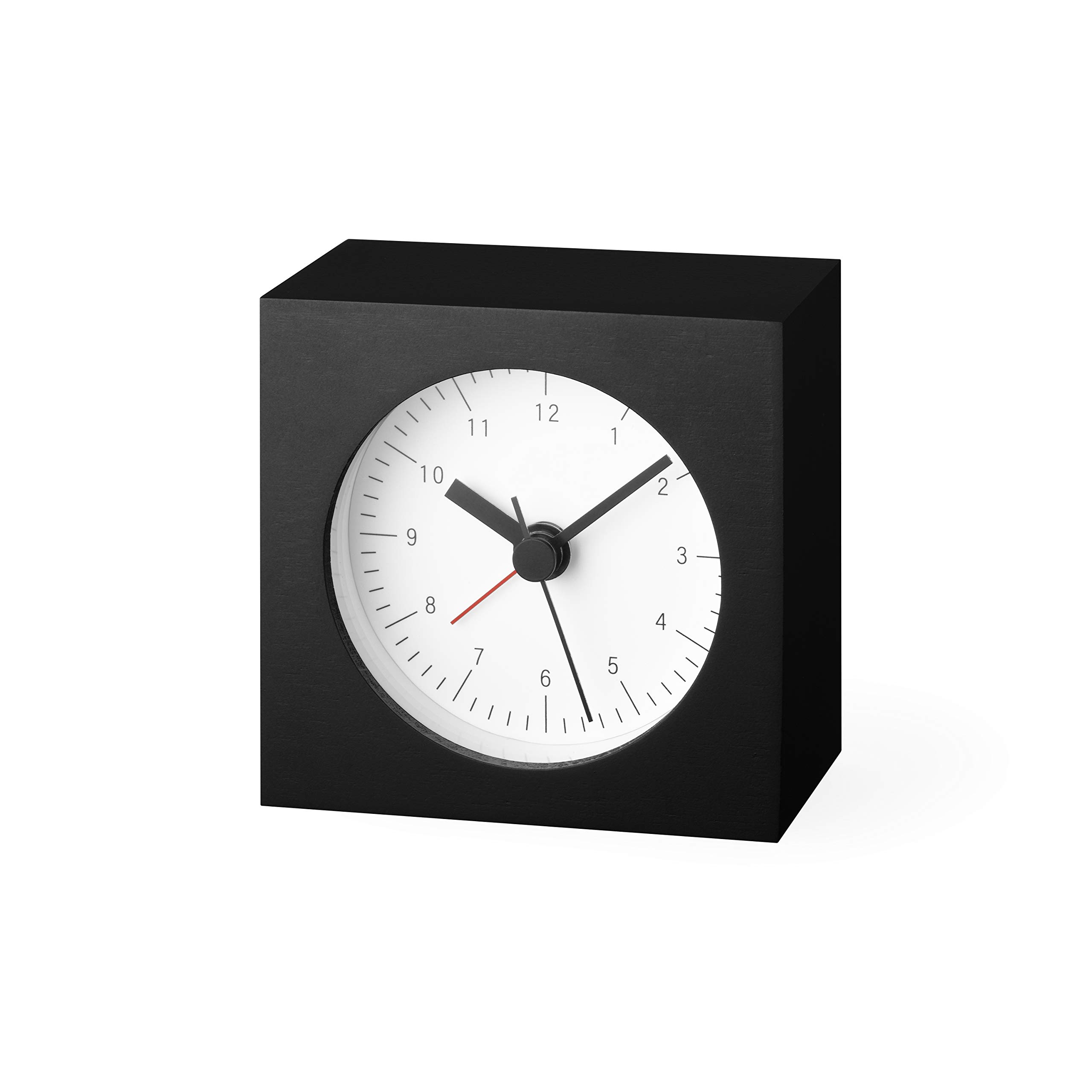 

Lemnos YK19-18 WH City Pop Alarm Clock, Black, W7 x H7 x D4.2cm
