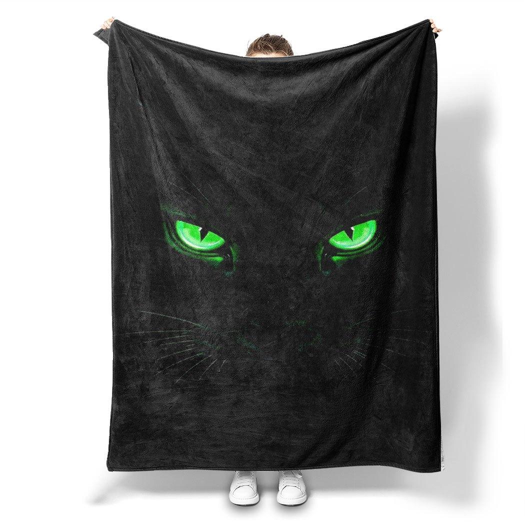 

Glowing Cat Eyes Flannel Throw Blanket Soft Cozy Fleece for Home Office Sofa and Car All Season Gift 150x200cm 100x150cm