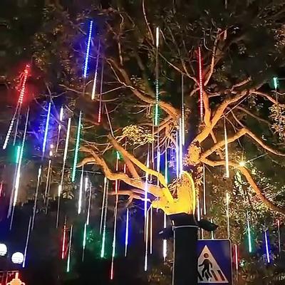 50/30cm EU Plug Led Light Outdoor Meteor Shower Rain Lights Garden Decor Outdoor Street Garland New Year Christmas Decoration