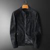 Autumn and winter new men's leather jacket slim handsome locomotive suit stand-up collar pu leather jacket jacket
