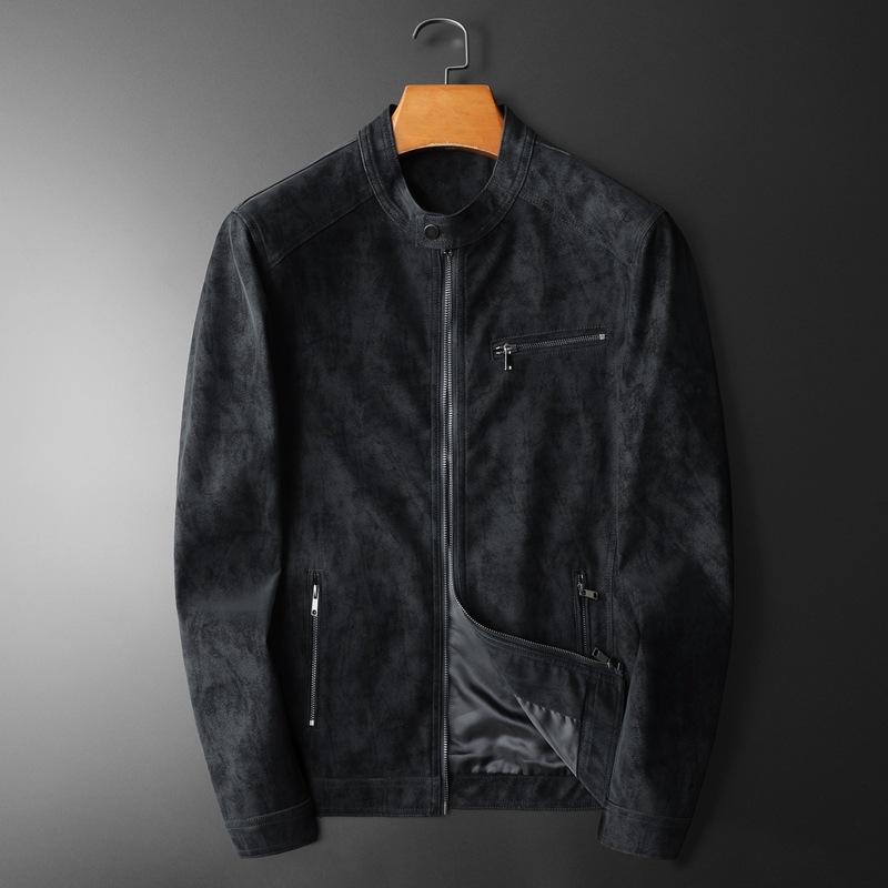 Autumn and winter new men's leather jacket slim handsome locomotive suit stand-up collar pu leather jacket jacket