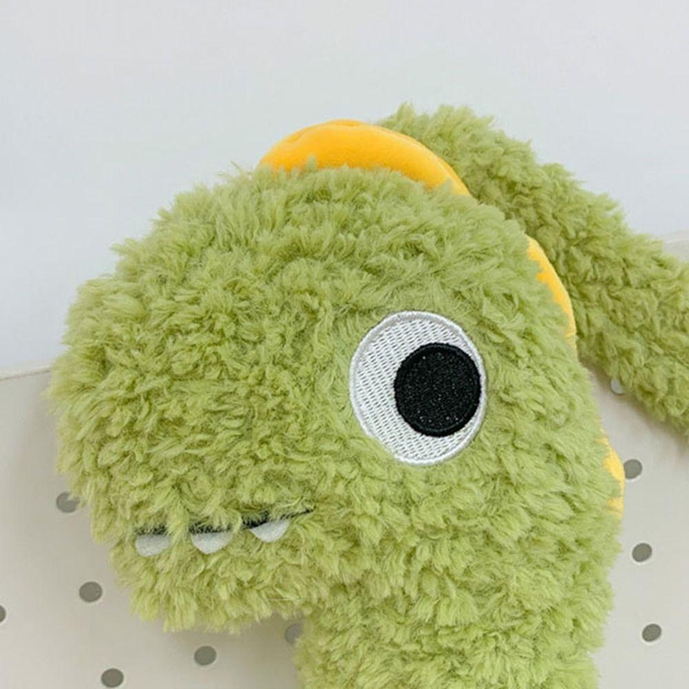 Zipper Cartoon Crossbody Bag Solid Color Shoulder Bags Lightweight Long Neck Dinosaur Bag  Girls