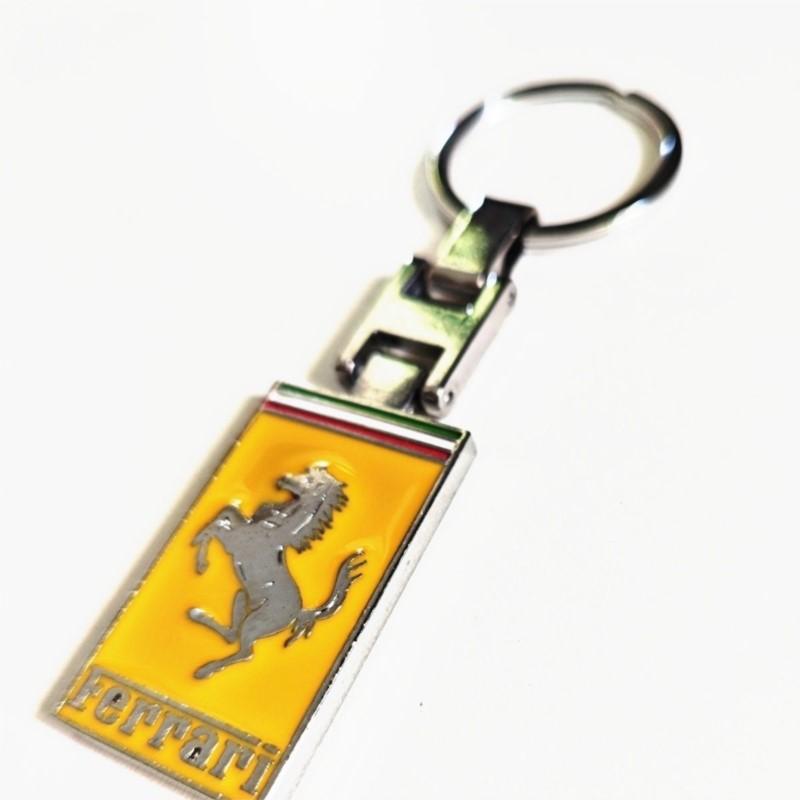 F-Ferrari-F Metal Car Keychain Pendant Buckle Keyring Key Chain Gift For Ferrari F1 F80 SF90 Stradale SF90Spider 296 GTB 488 GTS