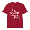 I Believe In The Power of Prayer T Shirt Vintage Washed Casual Homme Top For Everyday Wear Stylish Breathable Graphic Stretched