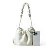Premium leather women's bag designer new drawstring cloud bag simple wind messenger bag niche shoulder pleated bag