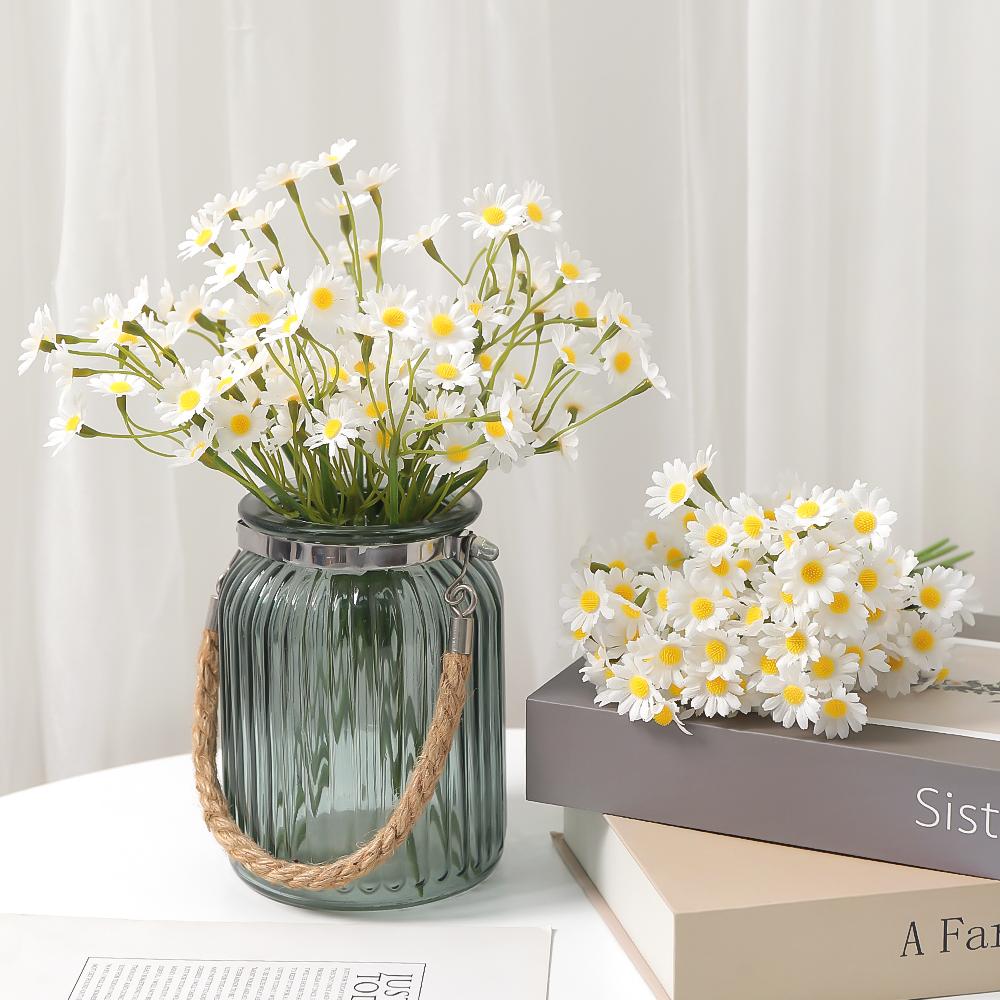 5/10Pcs Daisy Artificial Flower Bouquet Fake Flowers for Hoom Room Decor Bride Craft Gift Accessories Wedding Table Decoration