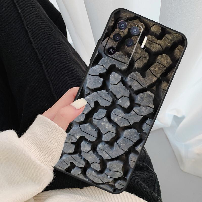 Tire Tread Wheel Case For Oppo A17 A57 A77 A40 A78 A54 A74 A94 A76 A16 A96 A18 A60 A80 A38 A58 A98 A15 A5 Pro