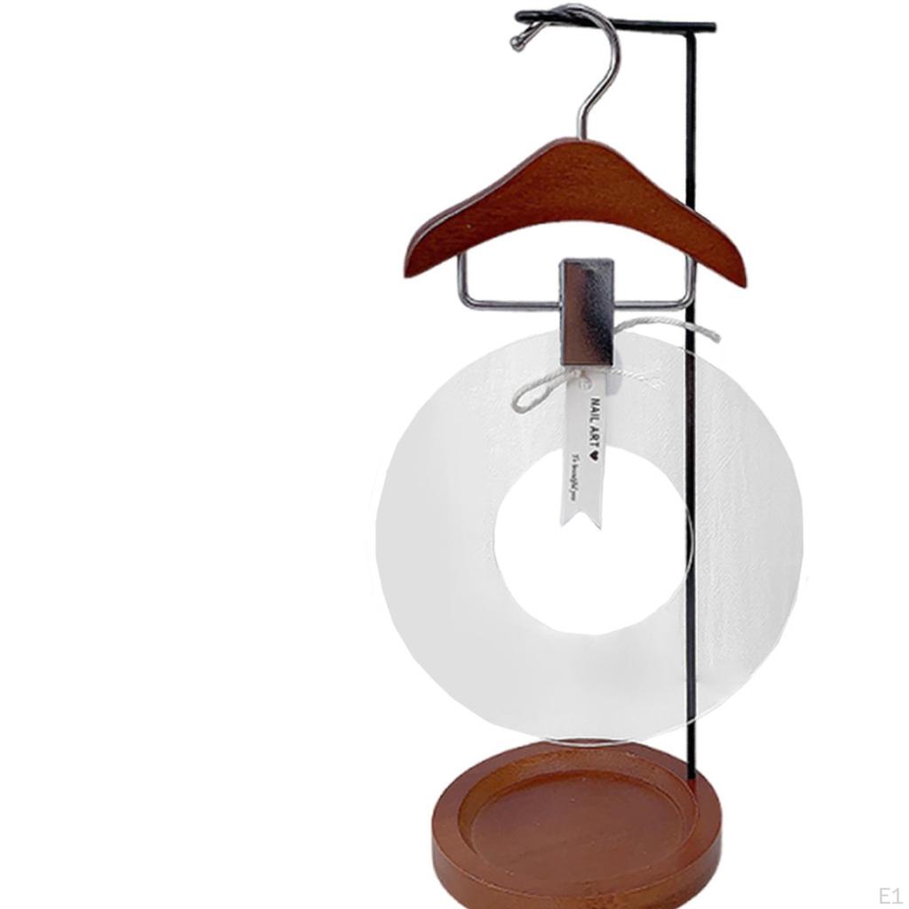 False Sample Display Stand Wooden Base Desktop Decoration Easy To Install Nail Accessories Placement