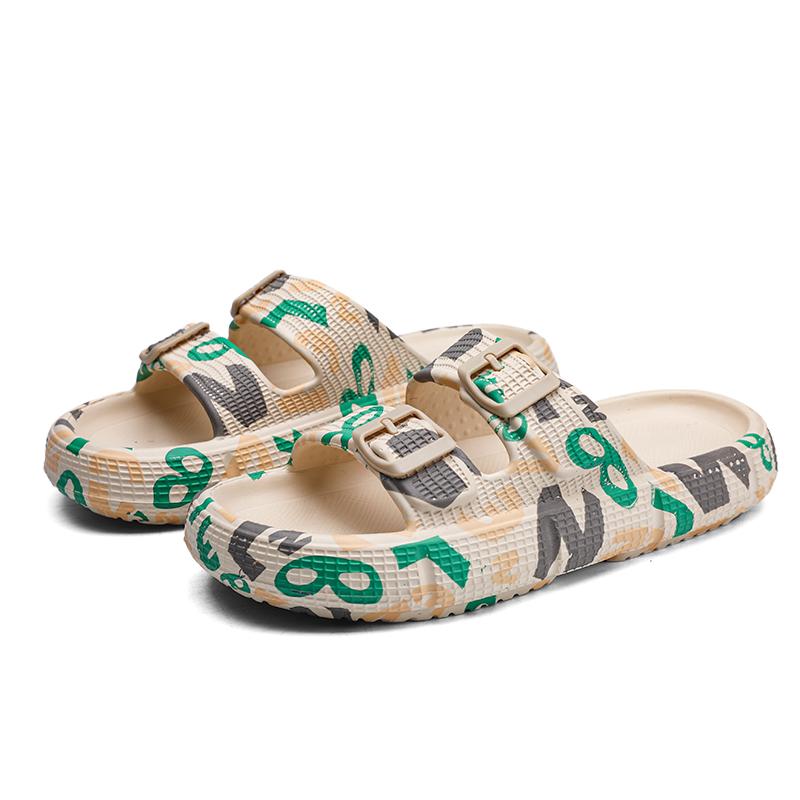 Summer Mens Slippers Outdoor Mans Sandals Lightweight Mens Beach Shoes Soft Bottom Indoor Home Slippers Non-Slip Bathroom Slides