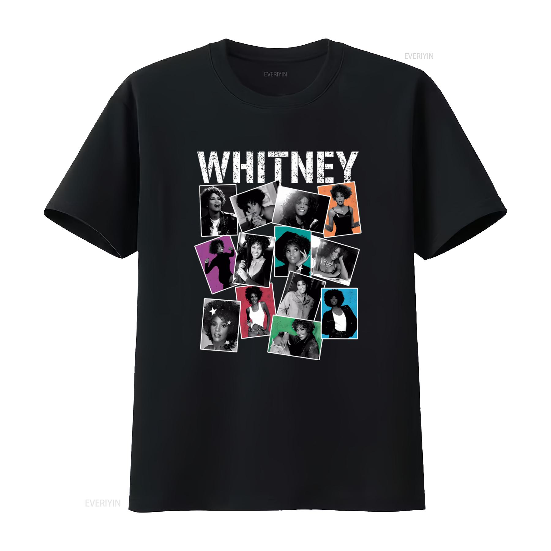 

Whitney Houston Photo Collage T Shirt for vintage Washed Stretched Versatile Casual graphic fashion designer clothes Soft 4XL