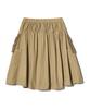 Peace Maker Corduroy Point Cotton Work Midi Skirt (Beige)