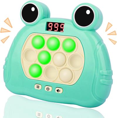 Fast Push Game Fidget Toys Pop Game Handheld Bubble Game Console Light Up Pop Game Sensory Fidget Toys for Kids