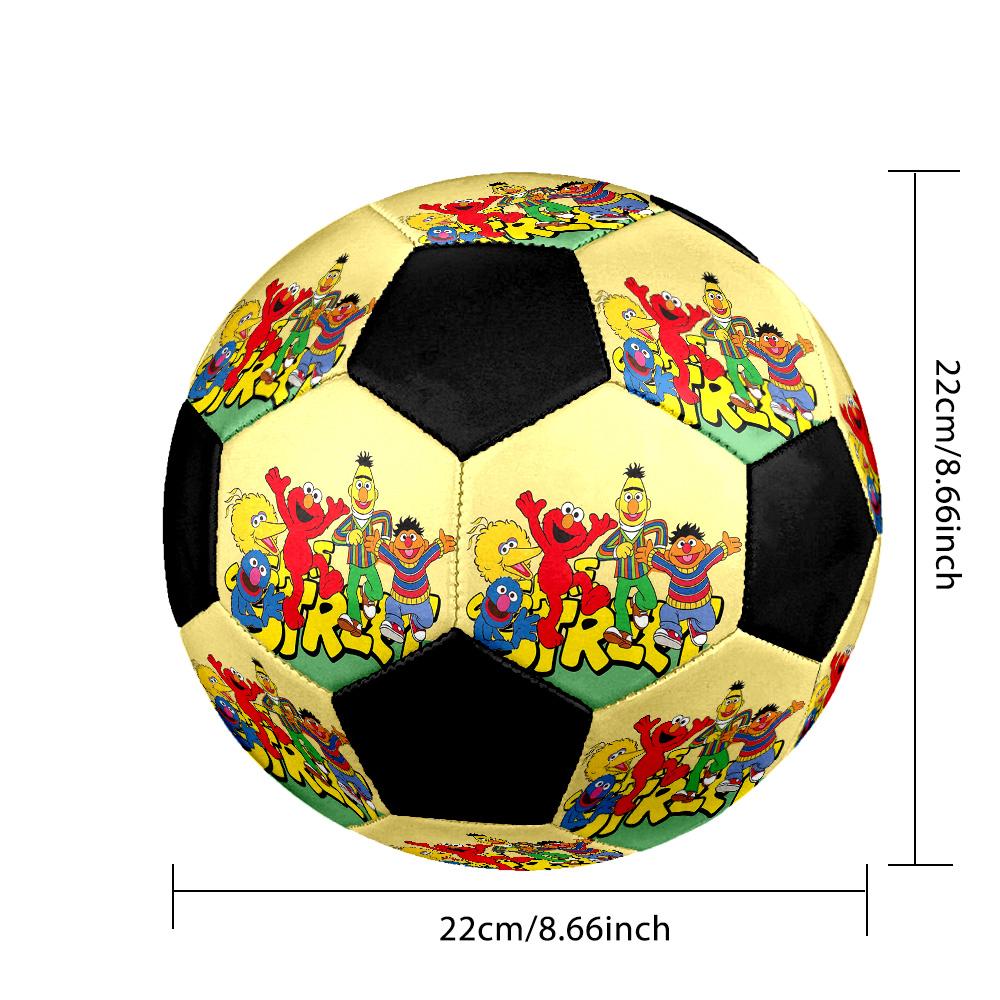 Sesame Street2 Soccer Ball Colorful All Ages Machine Stitched PVC Competition Ready Durable High-Bounce.SIZE5