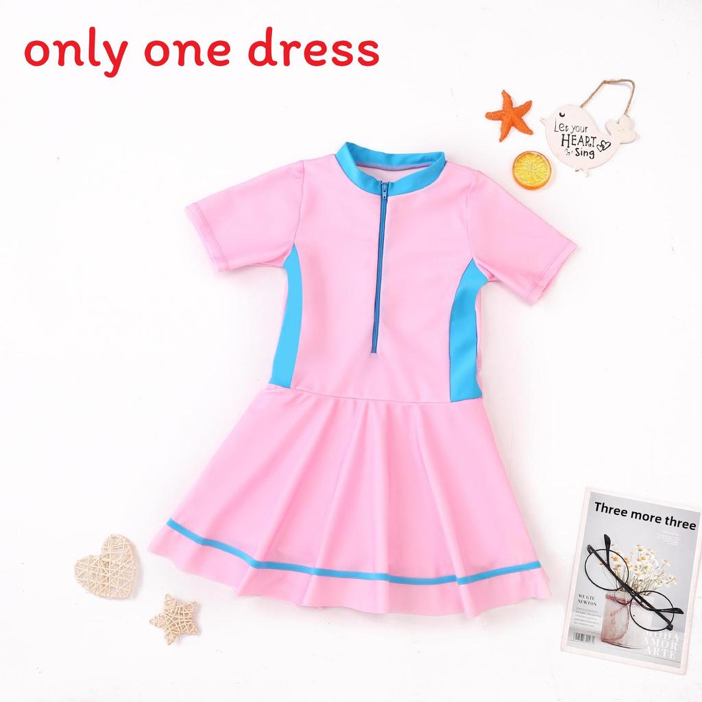 Costume da bagno intero per bambina stile vestito Poliestere Carino Principessa Costumi da bagno per bambini dai 2 ai 12 anni