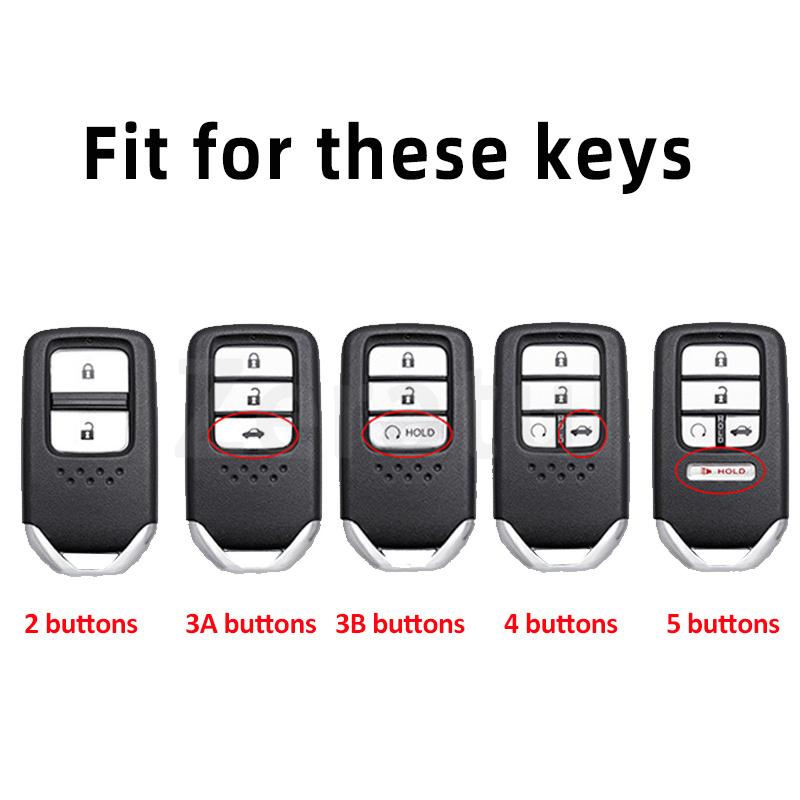 2/3/4/5 Buttons Tpu Car Key Cover Case For Honda Crv Xr-V Cr-V Fit Civic Accord Hr-V Hrv City Odyssey Shell Fob Holder Keyless
