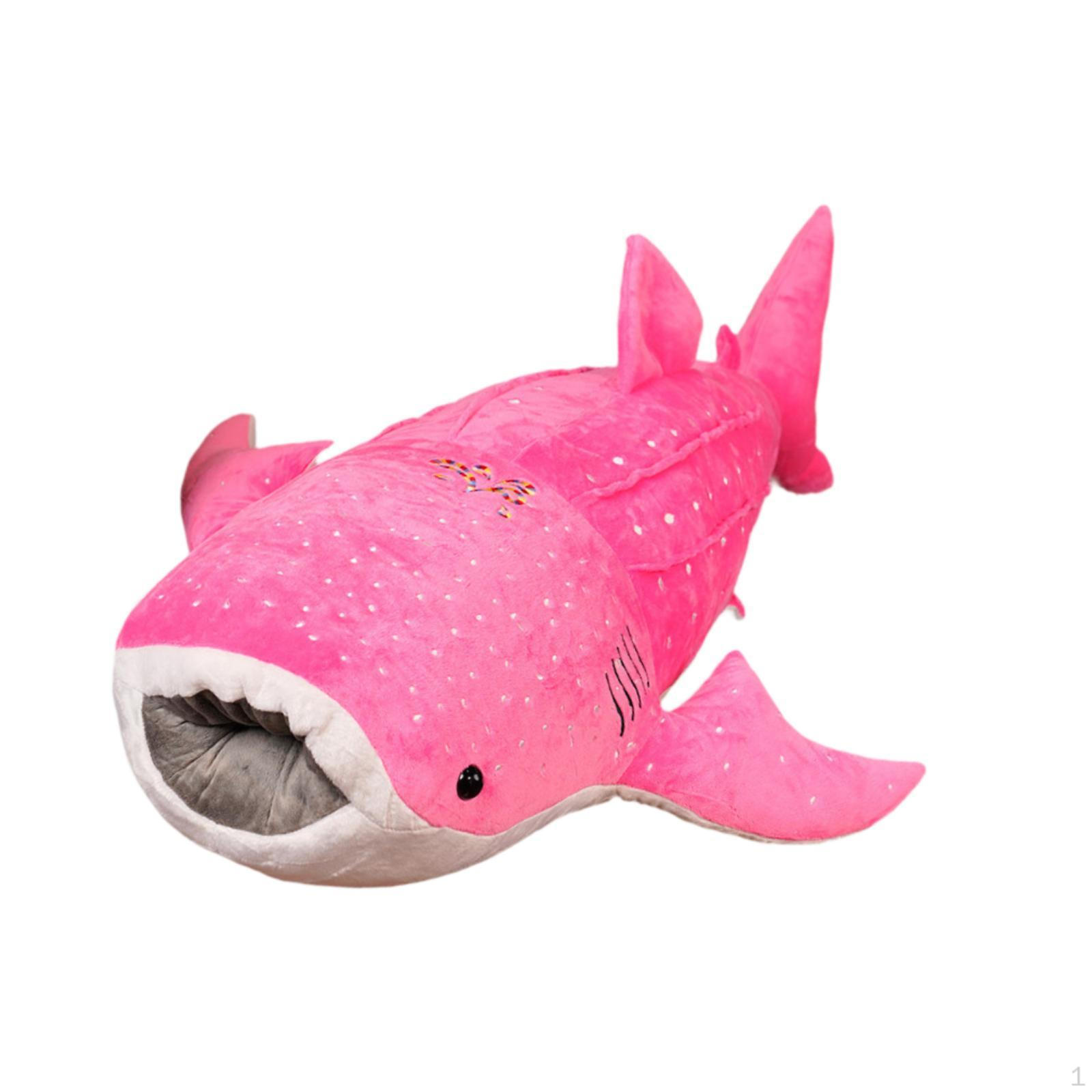 

Гігантська плюшева акула для дітей і прикраси дому 55cm рожевий
