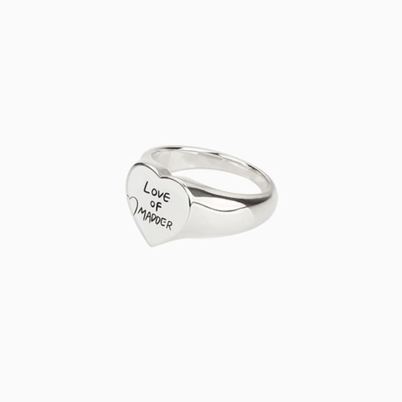 LOVEMADDER Love of Madder Ring - Bold Heart Silver Ring