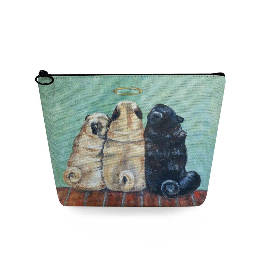 Women Dog Print Cosmetic Bag Toiletries Organize Travel Storage Case 6725