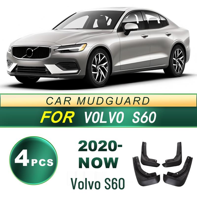 Fits 20-NOW Volvo S60 - Soft Rubber Mud Flaps, No Drilling Needed, Protective Mud Guard Skins.