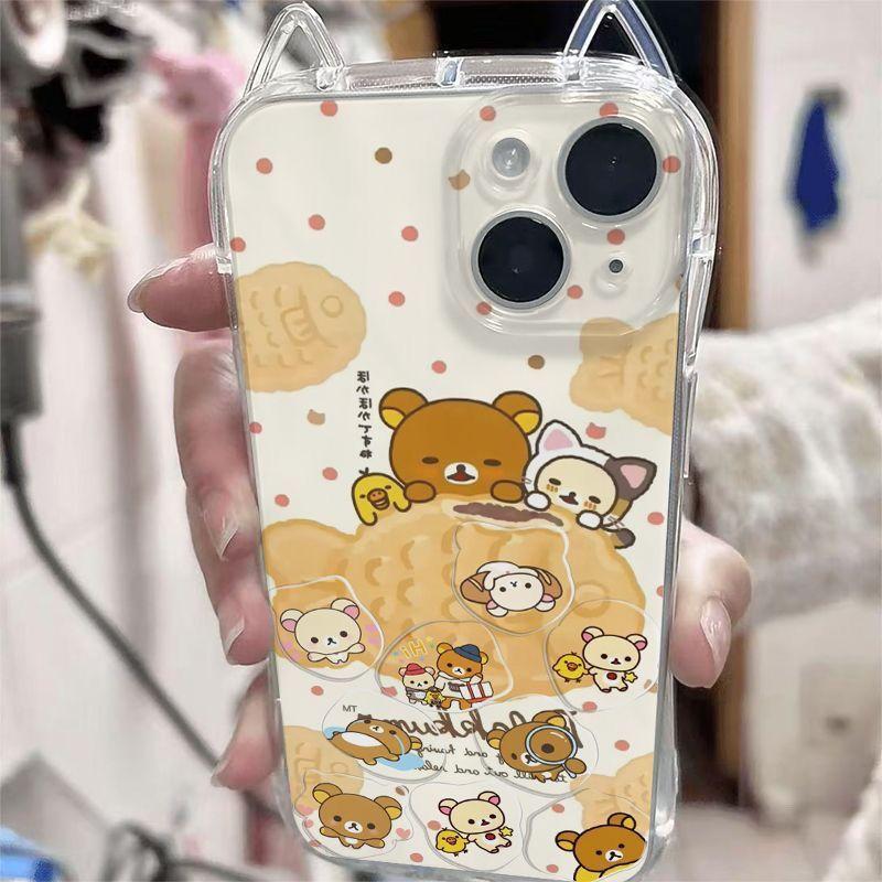 Seebrasse Easy Bear Kleine Taille Katze Ohr Schale für Apple 17 Promax Handyhülle Neu für IPhone 15 Plus