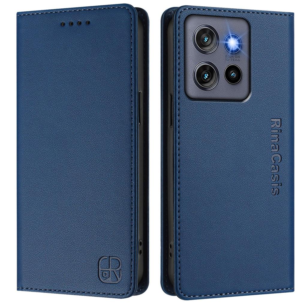 For Motorola Moto S50 5G/Motorola Edge 50 Neo 5G/Motorola ThinkPhone 25 5G Leather Case RINACASIS RC01 Phone Cover with RFID Blocking Wallet Stand