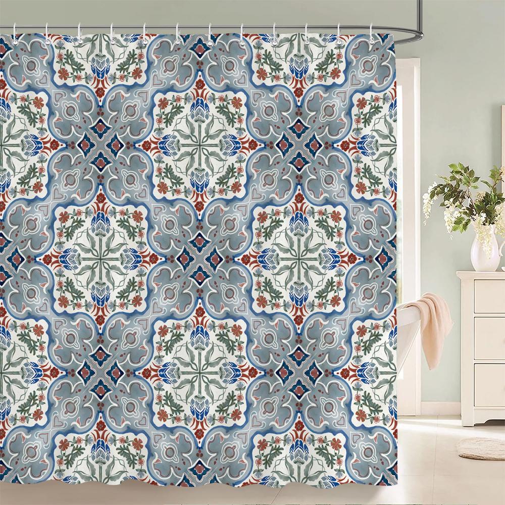 

Nordic Wind Abstract Art Boho Shower Curtain Waterproof Polyester Bath Curtain Bohemian style Curtains For Bathroom Decor W90xH180cm