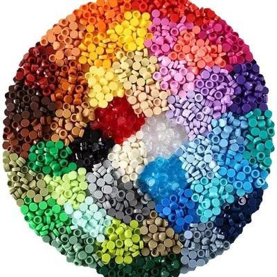 1000 adet/lot Karo 1x1 Yuvarlak 98138 Özel Tuğla MOC Yapı Taşı Küçük Parçacık Tuğlalar Parçaları 98138 LOGO Oyuncaklarla Uyumlu