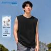 Jeanswest Men's Pure Cotton Loose Fit Sports Tank Top